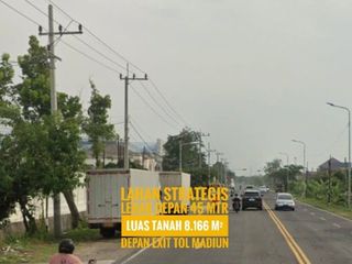 H// Tanah LD 45 mtr, depan Exit TOL Dumpil MADIUN, Lokasi Berkelas