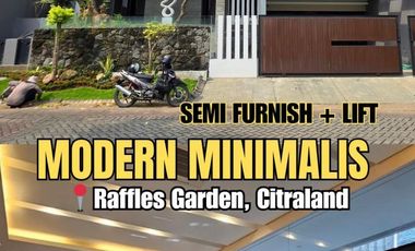 Rumah Sangat Mewah 3,5 Lantai di Citraland ada rooftop lift