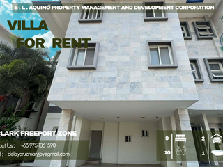 VILLA FOR RENT FULLY FURNISHED 9 BEDROOMS LOCATED IN A SEUCRED SUBDIVISION AT CLARK