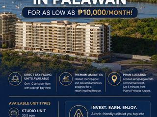 For Sale Studio Unit Condo in Puerto Princesa Palawan The Bellagio Baytown Palawan