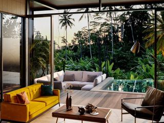 Vila dengan pemandangan panorama hutan dan matahari terbenam!
