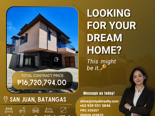 Brand New 2 Storey House & Lot with Roofdeckinside exclusive Subdivision in San Juan Batangas For Sale LSS
