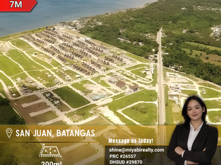 For Sale 7M 200sqm Residential Lot in San Juan Batangas LSS
