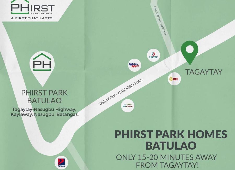 Tagaytay-Nasugbu Road, Phirst Park Homes Batulao, Kaylaway, Nasugbu, Batangas