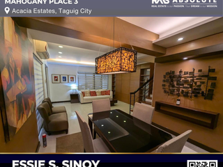 FOR SALE: Mahogany Place 3, Acacia Estates, Taguig City- 3 Bedroom