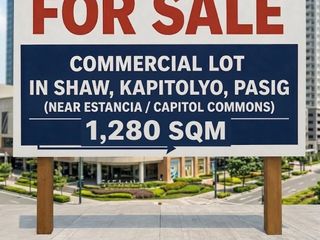 1,280 sqm Commercial Lot For Sale in Shaw, Pasig near Capitol Commons
