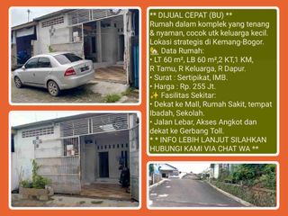 Rumah Strategis dekat Gerbang tol diKemang-Bogor.