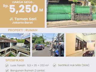 RUMAH LAYAK HUNI 9x25 JL. TAMAN SARI , Jakarta Barat