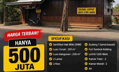 BU RUKO POLOKARTO SUKOHARJO PINGGIR JALAN 2 LANTAI