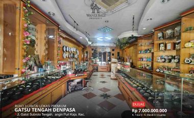 DIJUAL RUKO 3 LANTAI LOKASI PREMIUM GATSU TENGAH DENPASAR