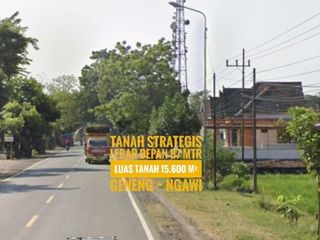 H// Tanah LD 87 mtr, NOL Jalan Raya Propinsi Madiun-NGAWI, Prospektif