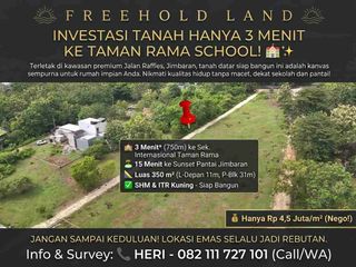 Tanah 3 Menit ke Taman Rama School Jimbaran Badung Bali