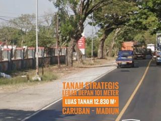 AD// Tanah LD 101 mtr, NOL Jalan Raya Propinsi MADIUN - Surabaya, Kerenn