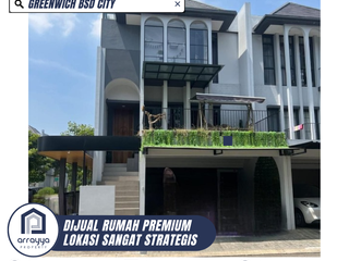 RUMAH MEWAH 3,5 LANTAI SUDAH FULL FURNISH DI GREENWICH PARK BSD CITY (ENB386)