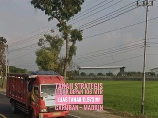 W// Tanah Zona Industri LD 106 mtr, dekat Gerbang TOL Caruban MADIUN, Cantik