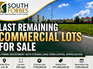 318sqm Prime Commercial Lot for Sale In South Forbes, Silang, Cavite