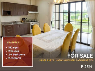 For Sale: House & Lot located at Marian Lake Subd., Paranaque City