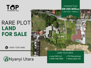 Tanah plot kecil 5 are hak milik di pantai nyanyi area Utara