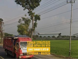 H// Tanah Zona Industri LD 106 mtr, dekat Gerbang TOL Caruban MADIUN, Berkelas