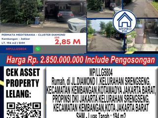 Dijual Rumah Murah Via Lelang Rumah Permata Mediterania Cluster Diamond