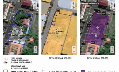 Dijual tanah bangunan & pom bensin area komersial Raya Kuta Bali
