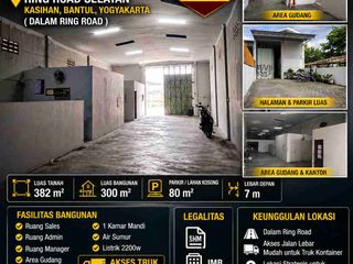 Gudang Ring Road Selatan Jogja – Akses Truk Kontainer, Siap Pakai