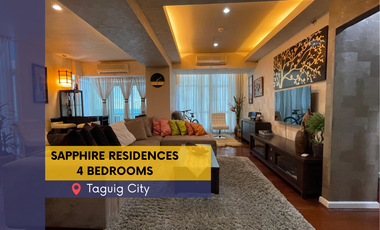 4 Bedroom condo unit For Sale in Sapphire Residences at Taguig City