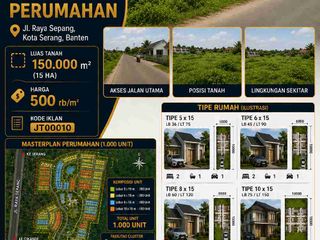 TANAH COCOK UNTUK PERUMAHAN
Jl. Raya Sepang, Kota Serang, Banten