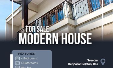 FOR SALE RUMAH LANTAI 2 SESETAN DENPASAR SELATAN