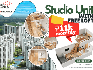 ₱11K/Monthly— Studio Condo + FREE Loft Upgrade in One Lancaster Park, Imus Cavite