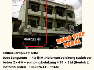 dI JUAL RUKO 3 LANTAI DI TENGAH KOTA PONTIANAK