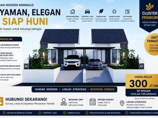 Rumah Cluster Premium 300 Jutaan Luas 140m cocok untuk Keluarga