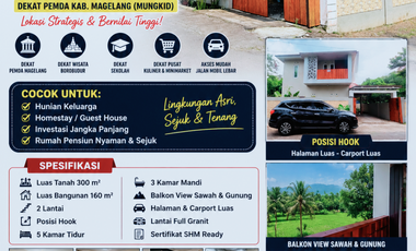 RUMAH 2 LANTAI SUPER MURAH DEKAT PEMDA DAN MASJID AGUNG MUNGKID MAGELANG