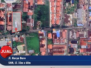 Tanah Akses Langsung Jalan Karya Baru Ideal Bangun Usaha atau Perumahan Mini Cluster