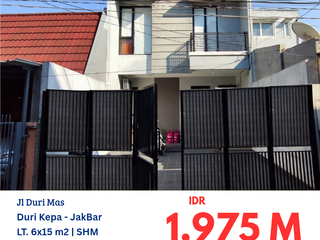 TYD0001 rumah 2 lantai masih dihuni di daerah Duri Mas Jakarta Barat