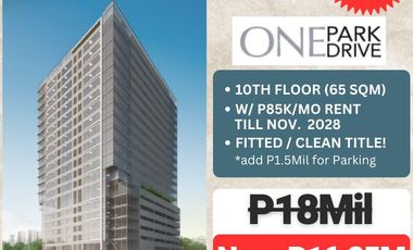 🔥 Rush Sale! Income-Generating BGC Office Space, One Park Drive (OPD)