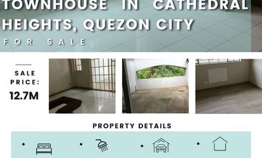For Sale: Tri-Level 3BR Townhouse in Cathedral Heights, Quezon City