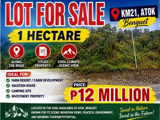 1 HECTARE LOT FOR SALE, ATOK, BENGUET