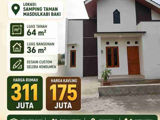 Jual rumah murah  desain benas sertifikat ready di baki 2 km ke solo baru sukoharjo