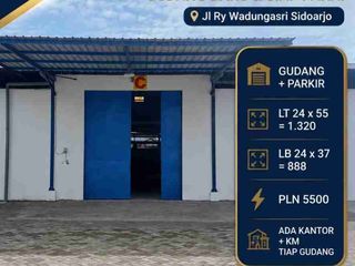 Disewakan Gudang Baru dan Siap Pakai lokasi Jalan Raya Wadungasri Sidoarjo