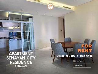 Disewakan Unit Apartment 3BR dengan lokasi prime di Senayan view lapangan Golf include service Charge