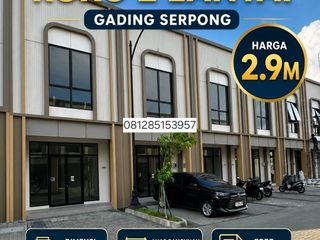 READY UNIT RUKO 2LANTAI DI GADING SERPONG ILLAGO GRANDE 2,7M FREE PPN STRATEGIS HADAP BEZ AUTO CENTER