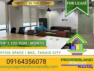 FOR LEASE OFFICE SPACE – BGC, TAGUIG CITY