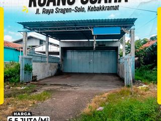 Dijual / Disewakan Ruko Strategis di JL Utama Solo Sragen, Kebakkramat Karanganyar