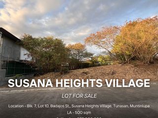 500 sqm Lot for Sale at Susana Heights Village, Muntinlupa