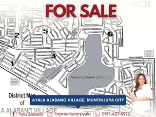 Prime 620 sqm Residential Lot for Sale in Ayala Alabang Village Muntinlupa City, District 3