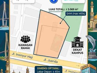 Tanah Beserta Bangunan Strategis Juanda Samarinda Dekat Kampus Kawasan Ramai