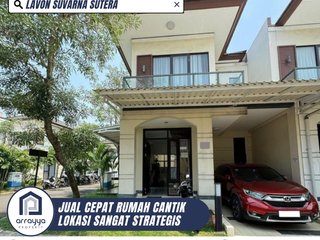 RUMAH CANTIK MINIMALIS SUDAH FULL FURNISH DI LAVON SUVARNA SUTERA (EN704)