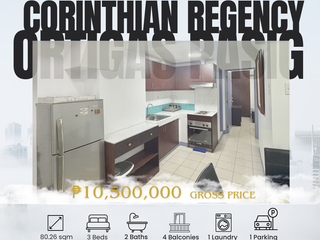 RUSH SALE: RARE 3-BR CONDO UNIT WITH PARKING & BALCONIES AT ORTIGAS PASIG CITY