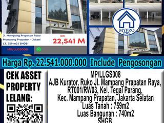 Jual Via Lelang AJB Kurator Ruko di Mampang Jakarta Selatan